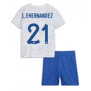 Francie Lucas Hernandez #21 Dětské Venkovní dres komplet MS 2022 Krátký Rukáv (+ trenýrky)